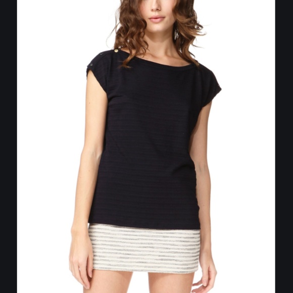 Sessun Tops - Sessun Marine Antone Button Detailing Blouse